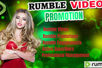do rumble video promotion USA rumble channel shoutout organic subscribers, views