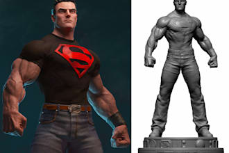 design high quality 3d prints,character figurines,superhero 3d models,stl statue