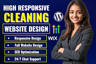 build commercial or residential cleaning service business company website