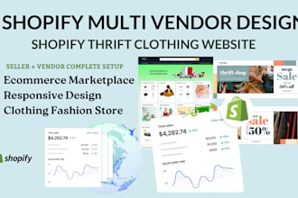 create shopify multi vendor ecommerce marketplace thrift website store SEO