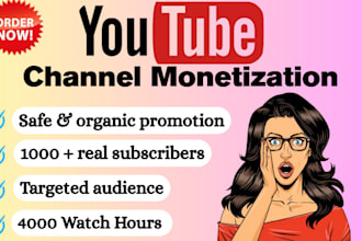 do youtube channel promotion, organic video growth, complete yt monetization