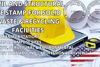 review and pe stamp solid waste and recycling facility plans