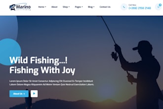 build squarespace fishing accessories website fish gear fish store website