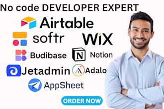 be airtable softr wix notion budibase glide jetadmin monday com adalo expert