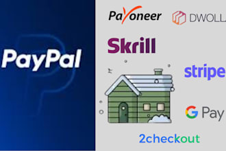 create paypal  business account, stripe, wise, crypto payment, payment gateway