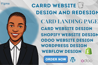 do business carrd, design landing page and logo design