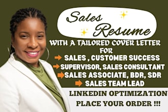 write sales resume for customer success, supervisor, and bdr sdr resume