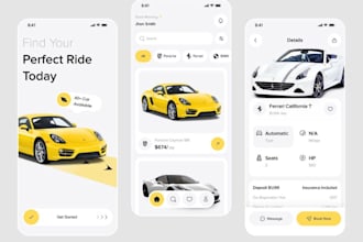 build car rental app, ride sharing app, car booking app, taxi booking app