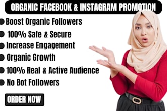 grow, manage and promote your facebook page, instagram page to increase follower