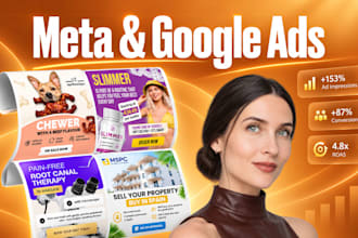 facebook ads, instagram ads and google ads banners