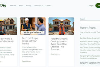 post a permanent do follow link on the profitdig dot com construction blog