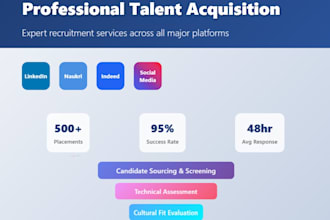 source screen and hire top talent with proven recruitment experience of 8 years