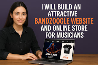 design a stunning bandzoogle store wix music website and artist page