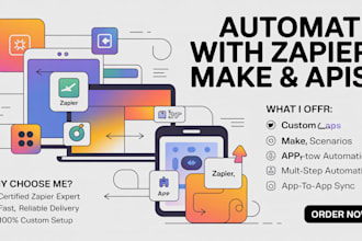 setup zapier automation zapier integration, setup make integromat integration