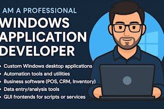 develop windows application, desktop software, electronjs app, gui development