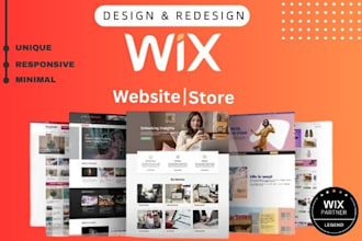 build wix website, manage shopify store wix site, redesign, e commerce website