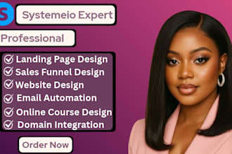 create systemeio sales funnel landing page website email automation samcart