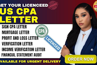 do US CPA, audit financial statement, profit and loss, comfort letter, mortgage