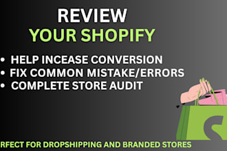 professionally review and audit your shopify store to increase conversions
