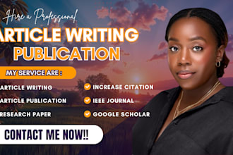 create article, blog post, research paper and publish to q1 q2 indexed journal