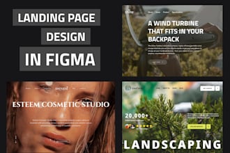 landing page design in figma
