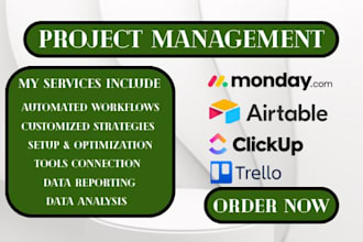 setup automate integrate monday CRM clickup trello airtable coda asana workflow