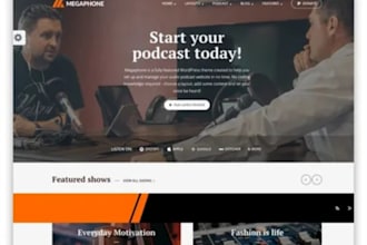 design an attractive podcast or modern church website with wordpress or wix