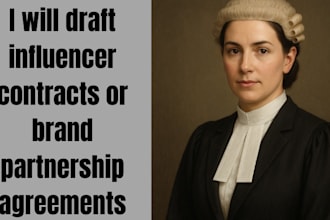 draft influencer contracts or brand partnership agreements