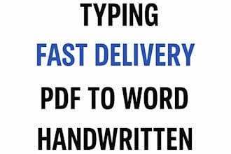 do fast and accurate typing from PDF or handwritten notes