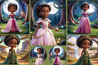 do children book illustration, 3d african american children book