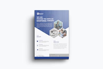do business flyer design, poster, postcard and media kit for marketing
