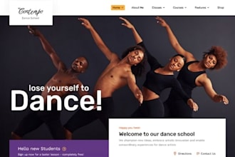 build squarespace dance studio website fitness crossfit dance trainer website