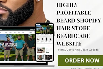 design beard shopify store beardcare hair store barbershop beard hair website