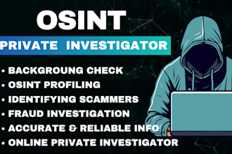 do background check osint detective private investigator digital forensics osint
