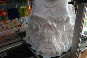 3d printing anything you can think of from cosplay to models