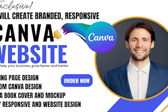 create canva website design, canva landing page to boost your business