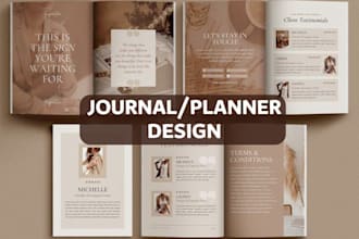 do custom journal design, kdp journal cover, workbook design, planner design