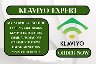 klaviyo email automation flows segmentation integration newsletter landing page
