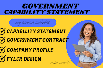 design an effective government capability statement and capability statement