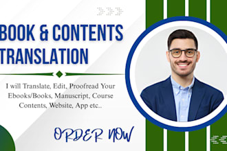 do book translation, spanish german translation book editing