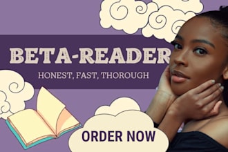 beta read your romance, sci fi, fiction, non fiction or fantasy novel