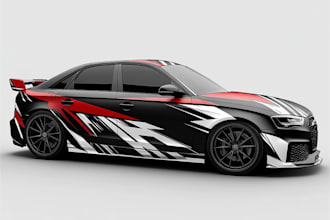 design a car wrap for racing and drift livery