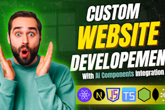develop a custom full stack website with ai integration and modern UI