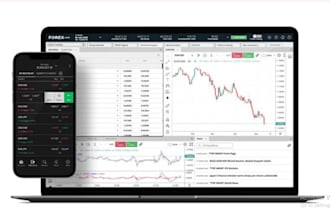 develop custom forex broker website, stock broker website