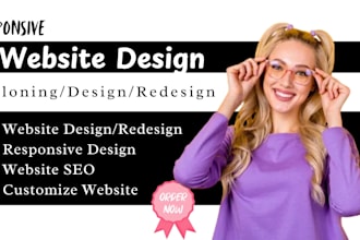 design or redesign carrd website, duda website, weebly, godaddy, webador website