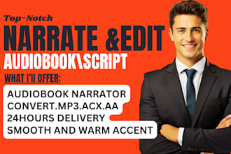 narrate edit and format your audiobook for acx, to mp3 and audible in english