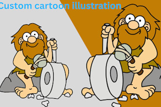 draw amazing cartoon illustration, mascot, cartoon thumbnail, cartoon character