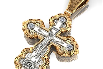 custom 3d jewelry design for rings, pendants, jewelry renderings for 3d printing