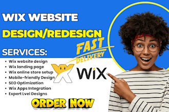 build wix website design wix website redesign wix landing page wix online store
