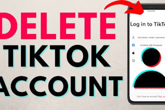 delete or takedown any tiktok accounts facebook acc instagram twitter snapchat